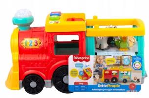 Fisher Price Edukacyjny pociąg ze zwierzątkami. Wydawca: Fisher- Price. Multiszop.pl Opakowanie Fisher Price Edukacyjny pociąg ze zwierzątkami