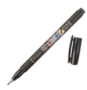 Opakowanie Flamaster brush pen Fudenosuke czarny tw 2 (6szt)