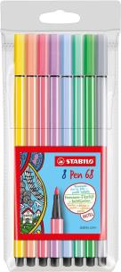 Opakowanie Flamaster pen 68 pastel op.8szt