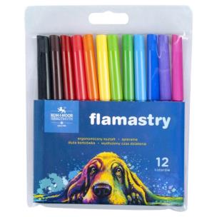 Flamastry 7710/2AB 12 kolorów Pies. Wydawca: Koh-I-Noor. Multiszop.pl Opakowanie Flamastry 7710/2AB 12 kolorów Pies