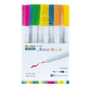 Flamastry Artist Brush 36 kolorów. Wydawca: Marvy. Multiszop.pl Opakowanie Flamastry Artist Brush 36 kolorów