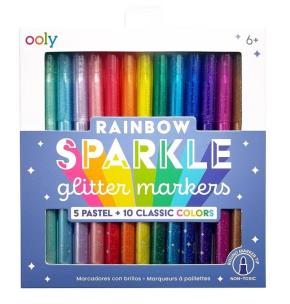 Flamastry brokatowe Rainbow Sparkle 15szt. Wydawca: ooly. Multiszop.pl Opakowanie Flamastry brokatowe Rainbow Sparkle 15szt