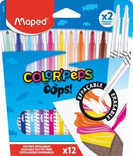 Opakowanie Flamastry Colorpeps Oops wymazywalne 12szt MAPED