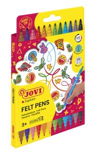 Opakowanie Flamastry dwustronne 12 kolorów JOVI