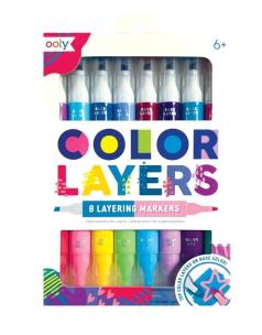 Flamastry dwustronne Color Layers 8szt. Wydawca: ooly. Multiszop.pl Opakowanie Flamastry dwustronne Color Layers 8szt