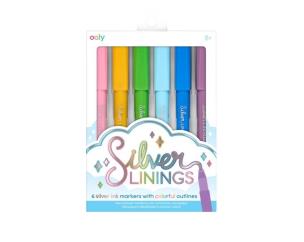 Flamastry Metaliczne z konturem Silver Linings. Wydawca: ooly. Multiszop.pl Opakowanie Flamastry Metaliczne z konturem Silver Linings