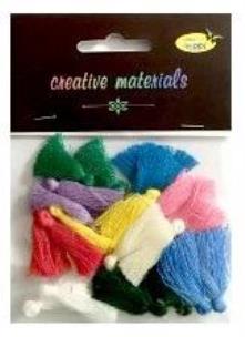 Opakowanie Frędzle w intensywnych kolorach 3cm 20szt