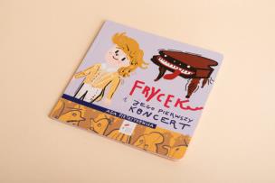 Frycek i jego pierwszy koncert. Autor: Pietrzykowska Aga. Multiszop.pl Okładka książki Frycek i jego pierwszy koncert