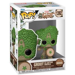 Opakowanie Funko Figurka POP Marvel: Groot jako Kapitan Amer.