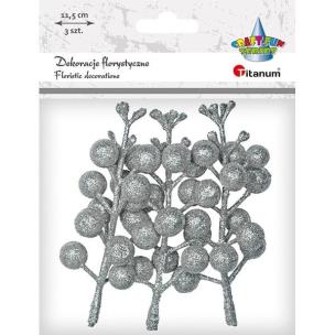 Opakowanie Gałązki owoców winobluszczu srebrne 3szt