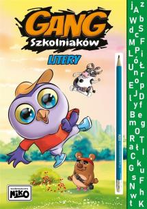 Gang szkolniaków. Litery. Autor: Wydawnictwo NIKO. Multiszop.pl Okładka książki Gang szkolniaków. Litery