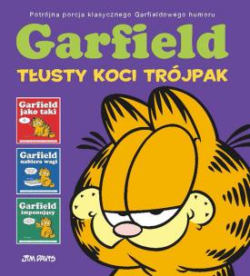 Garfield. Tłusty koci trójpak. Tom 1 wyd. 2022. Autor: Jim Davis. Multiszop.pl Okładka książki Garfield. Tłusty koci trójpak. Tom 1 wyd. 2022