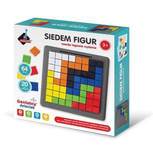 Genialny Dzieciak gra Siedem Figur. Wydawca: Askato. Multiszop.pl Opakowanie Genialny Dzieciak gra Siedem Figur