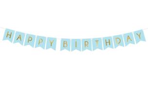 Opakowanie Giranda Happy Birthday jasno niebieska 15x175cm