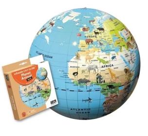 Globus 42 cm - Planeta zwierząt, piłka. Wydawca: MG Dystrybucja. Multiszop.pl Opakowanie Globus 42 cm - Planeta zwierząt, piłka