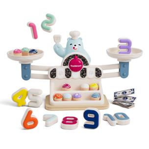 Opakowanie Głodny Miś Waga szalkowa zabawka edukacyjna Montessori 36 mies.+ TOPBRIGHT