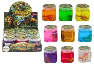 Glutek slime w słoiczku dinozaury 150g MIX. Wydawca: Leantoys. Multiszop.pl Opakowanie Glutek slime w słoiczku dinozaury 150g MIX