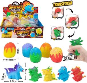 Opakowanie Gniotek dinozaur wyciskany z jajka MIX