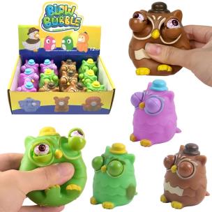 Opakowanie Gniotek sowa z wyciskanymi oczami MIX