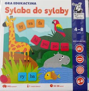 Gra edukacyjna. Sylaba do sylaby. Kapitan Nauka 4-8 LAT. Wydawca: Edgard. Multiszop.pl Opakowanie Gra edukacyjna. Sylaba do sylaby. Kapitan Nauka 4-8 LAT