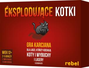 Gra Eksplodujące kotki nowa edycja. Wydawca: Rebel. Multiszop.pl Opakowanie Gra Eksplodujące kotki nowa edycja