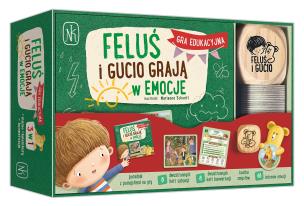 Gra Feluś i Gucio grają w emocje. Autor: Justyna Kesler. Multiszop.pl Okładka książki Gra Feluś i Gucio grają w emocje