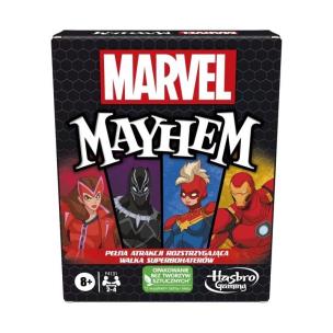 Gra karciana Marvel Mayhem. Wydawca: Hasbro. Multiszop.pl Opakowanie Gra karciana Marvel Mayhem