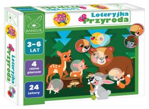 Gra Loteryjka Przyroda. Wydawca: Kangur. Multiszop.pl Opakowanie Gra Loteryjka Przyroda