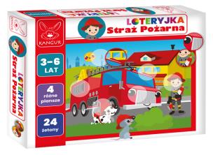 Gra Loteryjka Straż Pożarna. Wydawca: Kangur. Multiszop.pl Opakowanie Gra Loteryjka Straż Pożarna