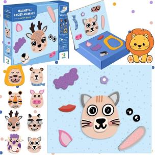 Opakowanie Gra magnetyczna zwierzęce twarze