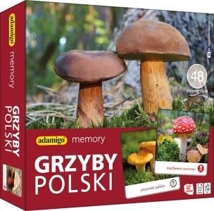 Gra memory Grzyby Polski. Wydawca: Adamigo. Multiszop.pl Opakowanie Gra memory Grzyby Polski