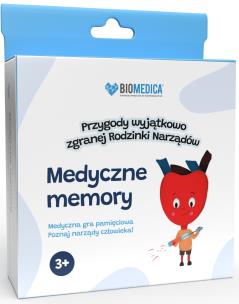 Gra memory Medyczne Przygody wyjątkowo zgranej Rodzinki Narządów. Wydawca: Biomedica Jacek Mieszkowicz. Multiszop.pl Opakowanie Gra memory Medyczne Przygody wyjątkowo zgranej Rodzinki Narządów