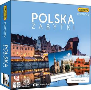 Gra memory Polska zabytki. Wydawca: Adamigo. Multiszop.pl Opakowanie Gra memory Polska zabytki