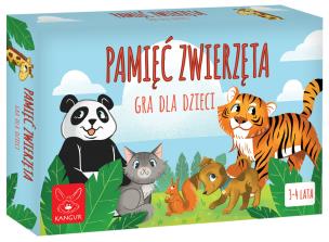 Gra Pamięć Zwierzęta dla dzieci. Wydawca: Kangur. Multiszop.pl Opakowanie Gra Pamięć Zwierzęta dla dzieci