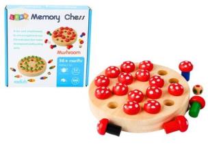 Gra pamięciowa Muchomory. Wydawca: Leantoys. Multiszop.pl Opakowanie Gra pamięciowa Muchomory
