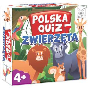 Gra Polska Quiz Zwierzęta. Wydawca: Kangur. Multiszop.pl Opakowanie Gra Polska Quiz Zwierzęta