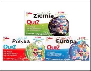 Opakowanie Gra Quiz Nasza Polska, Nasza Europa, Nasza Ziemia