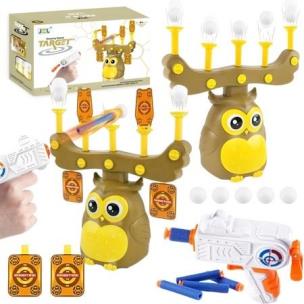 Opakowanie Gra strzelecka sowa pistolet piłeczki karty celu