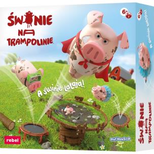 Gra Świnie na Trampolinie. Wydawca: Rebel. Multiszop.pl Opakowanie Gra Świnie na Trampolinie