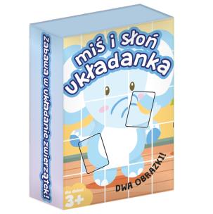 Gra Układanka Słoń i Miś. Wydawca: Kangur. Multiszop.pl Opakowanie Gra Układanka Słoń i Miś