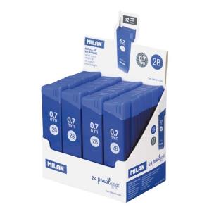 Opakowanie Grafity do ołówka mechan. 2B 0.7mm (24szt) MILAN
