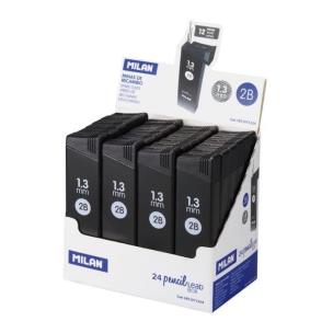 Opakowanie Grafity do ołówka mechan. 2B 1.3mm (24szt) MILAN