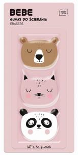 Opakowanie Gumka do mazania BB Friends Girls 3szt