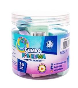 Opakowanie Gumka kwadratowa pastel 28x28mm (36szt) ASTRA