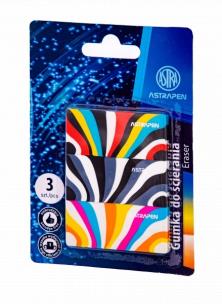 Opakowanie Gumka ołówkowa kolorowe paski Astrapen 3 szt.