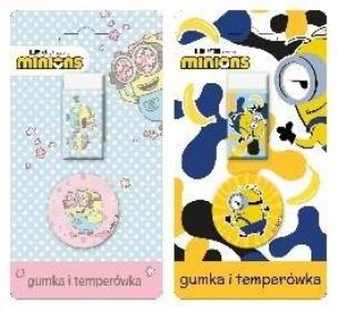 Gumka + temperówka na blistrze Minionki. Wydawca: Beniamin. Multiszop.pl Opakowanie Gumka + temperówka na blistrze Minionki