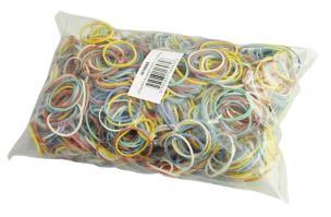 Opakowanie Gumki recepturki Q-CONNECT 250g średnica 25mm mix kolorów