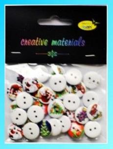 Opakowanie Guziki białe zimowe nadruk 15g