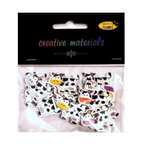 Opakowanie Guziki ozdobne Krowa 27x21mm 15szt