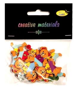 Opakowanie Guziki ozdobne Misie 30mm 15szt